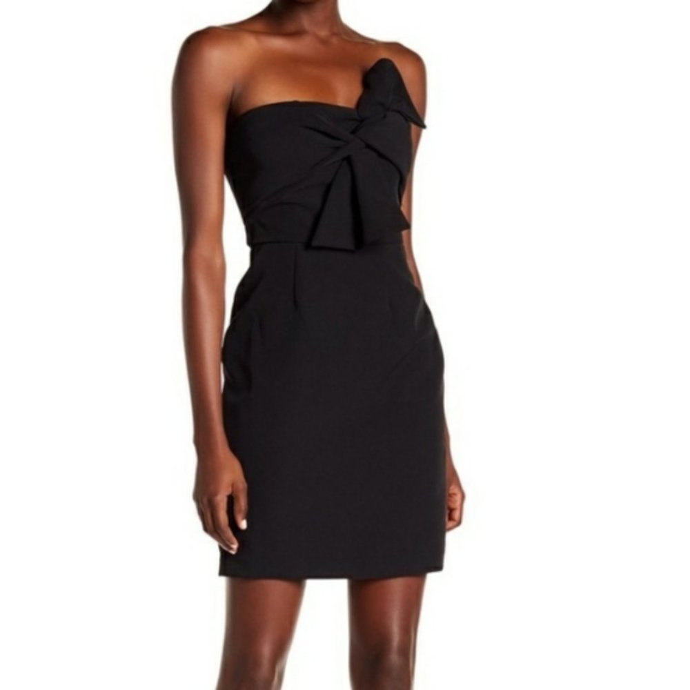 Alexia Admor Bow Tie Black Strapless Dress